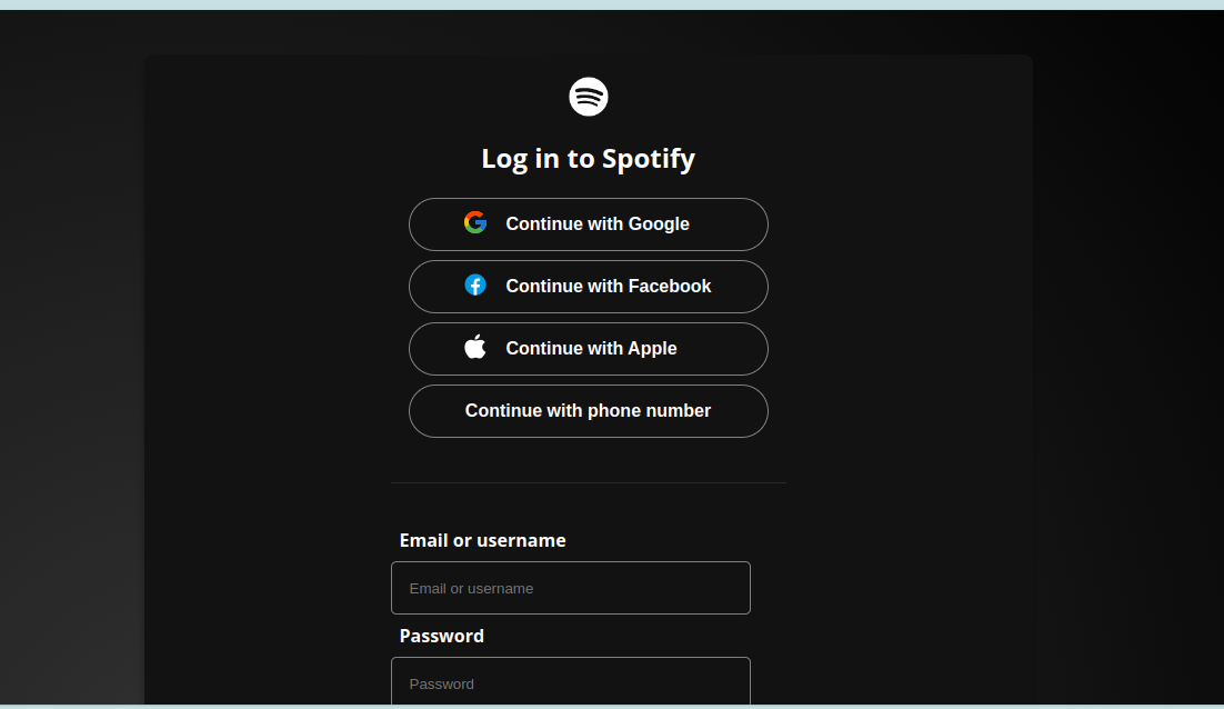 spotify-login-page